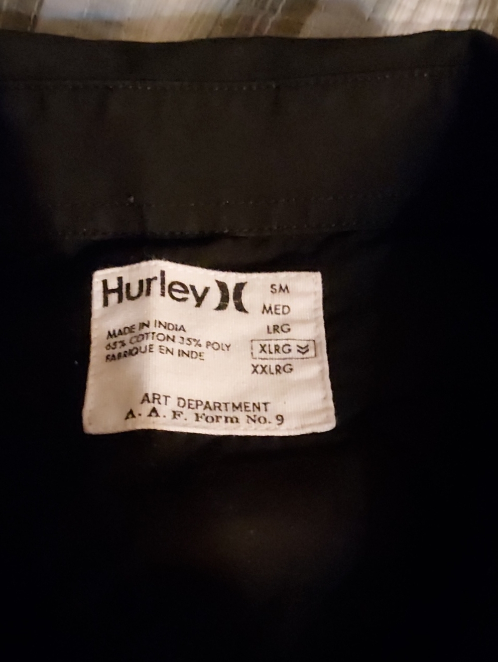 Hurley Black Men’s Button-Down Shirt